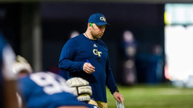 Georgia Tech defensive coordinator Tyler Santucci